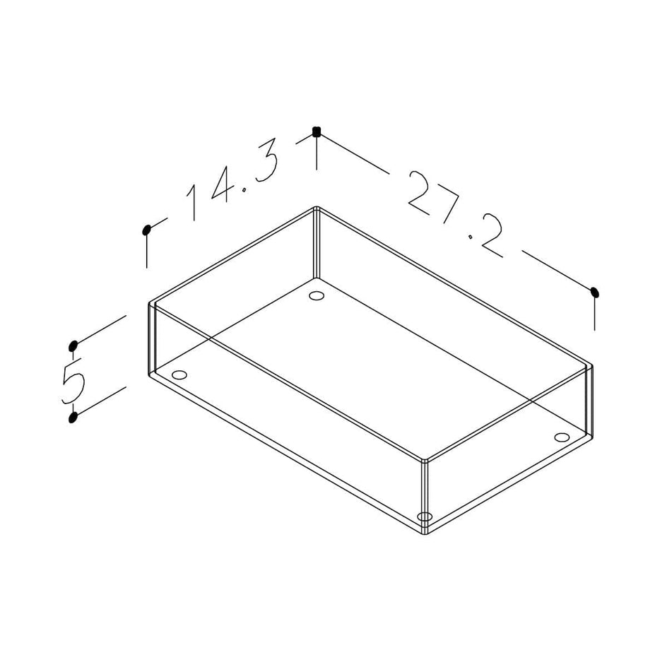 Korsbakken Skuffeinndeler A plexiglass stor 1 rom Korsbakken Tilbehør møbler KO-515100101