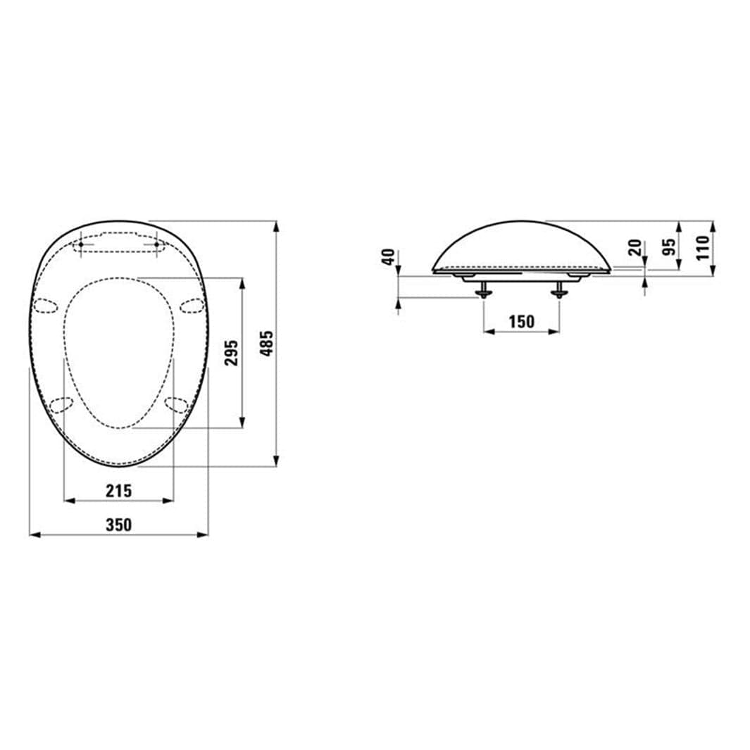 Laufen Alessi One Toalettsete Hvit Laufen Toalettsete BD-6135425
