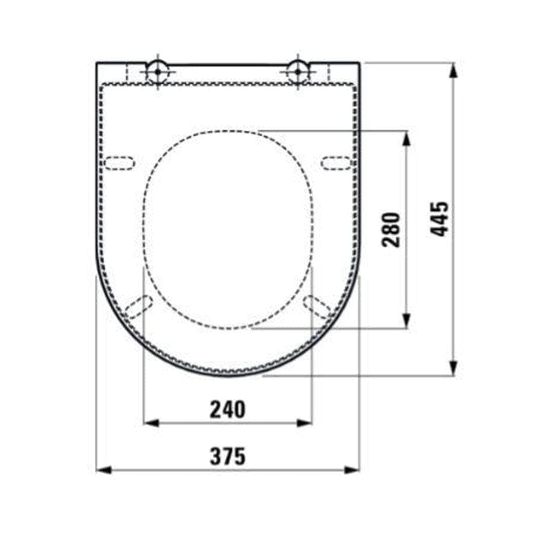 Laufen Kartell Toalettsete Svart Matt Laufen Toalettsete LA-6157324