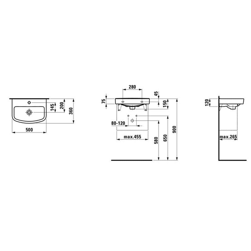Laufen Kompas 810150 Servant Vegghengt Laufen Liten servant LA-6121966