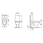 Laufen Kompas E 827091 Rimless Toalett skjult S-lås
