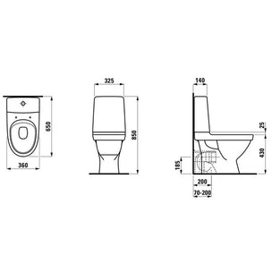 Laufen Kompas 827153 Rimless Toalett skjult P-lås