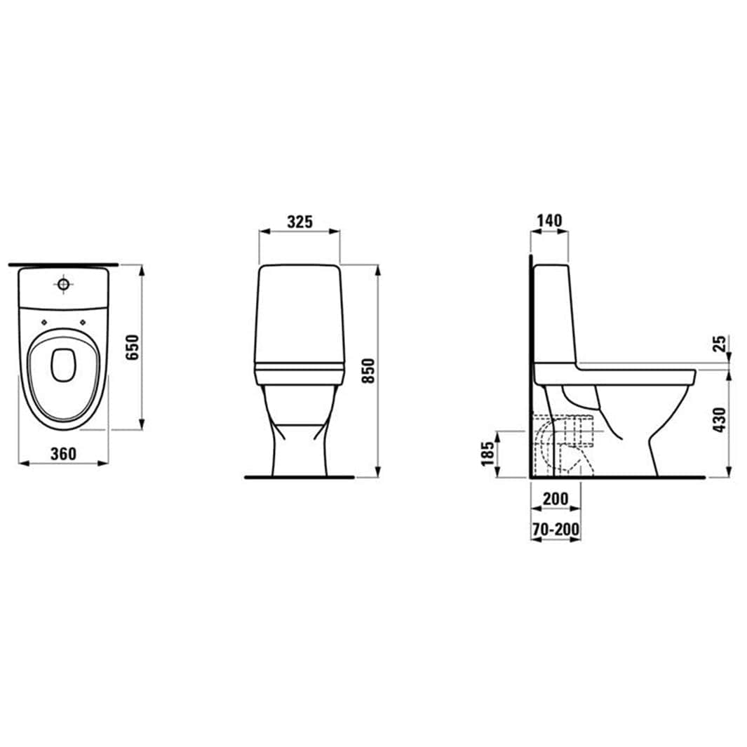 Laufen Kompas Toalett Rimless Laufen Gulvstående toalett LA-6122499