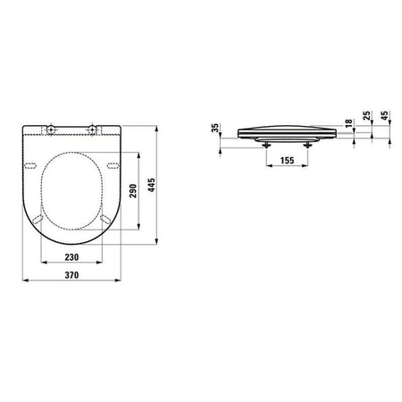 Laufen Pro 898966 Slim Toalettsete SC & QR