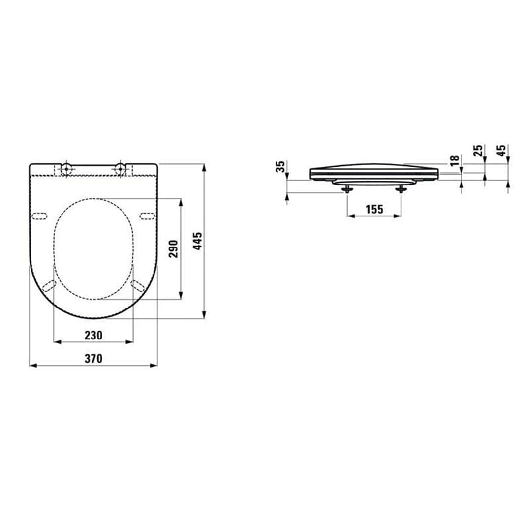 Laufen Pro 898966 Slim Toalettsete Laufen Toalettsete LA-6122551