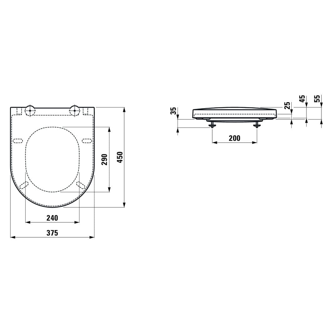 Laufen Sonar Toalettsete Soft-Close Laufen Toalettsete LA-H8933410000001