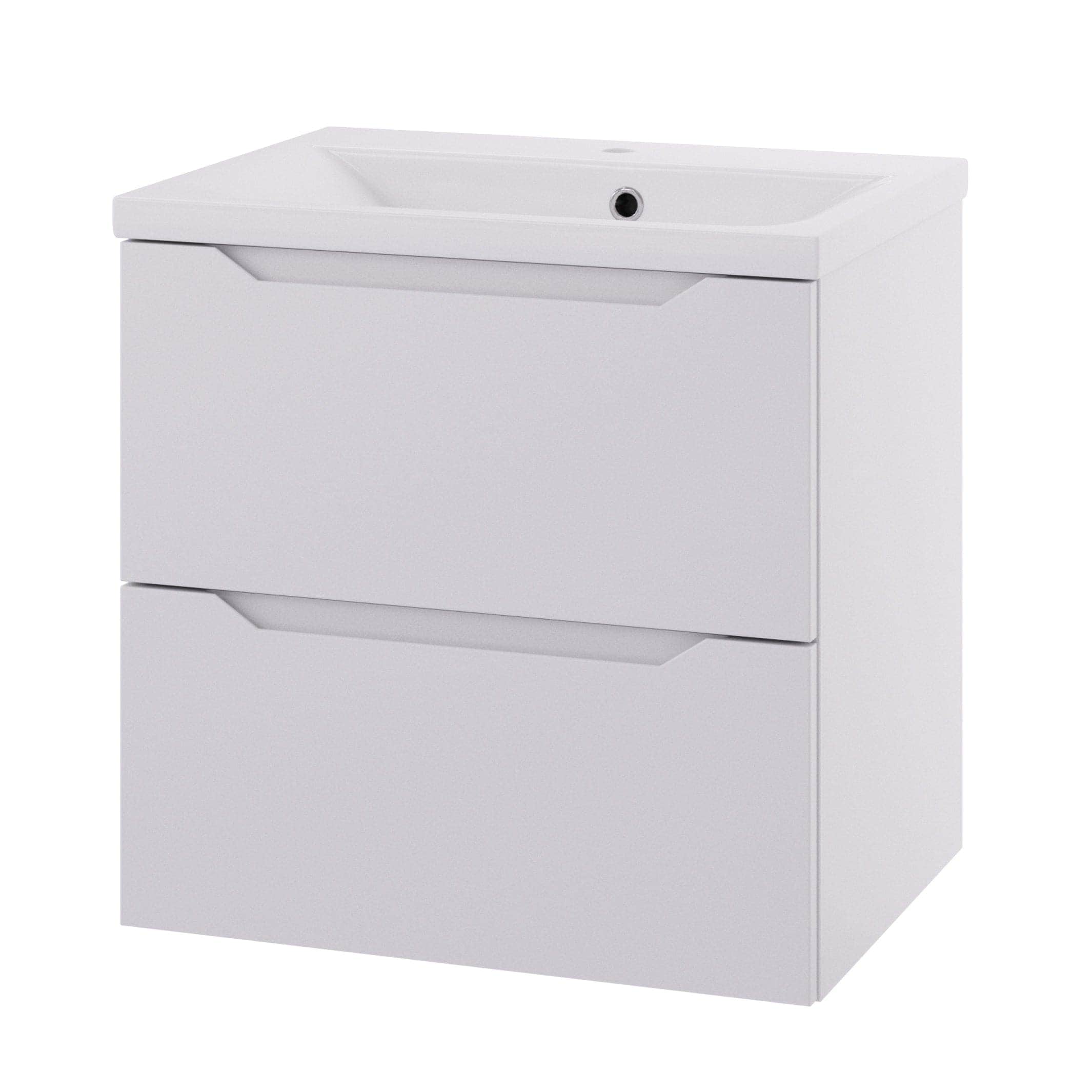 Linn Bad Emma D45cm Servantskap Hvit matt / 60cm / 2 skuffer Linn Bad Servantskap LB-130106