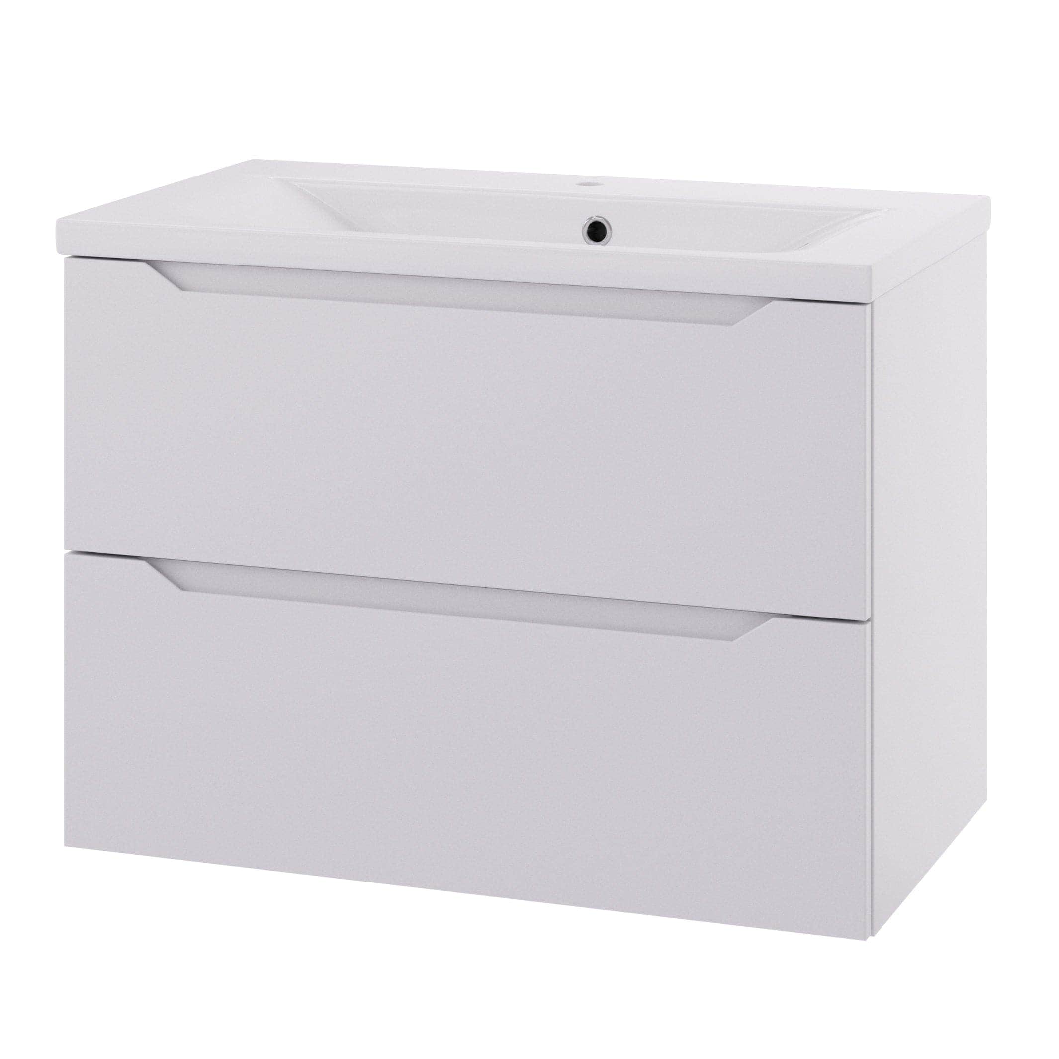 Linn Bad Emma D45cm Servantskap Hvit matt / 80cm / 2 skuffer Linn Bad Servantskap LB-130108