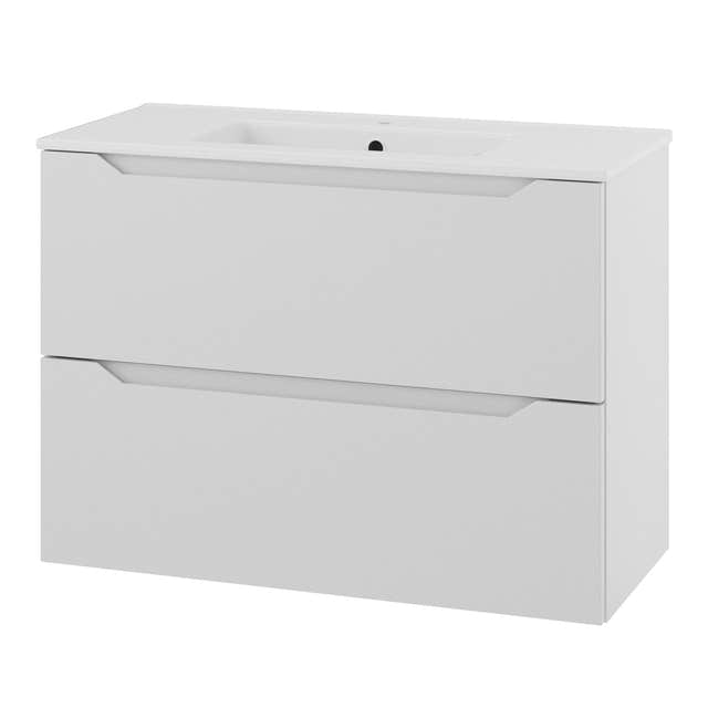 Linn Bad Emma Smal D35cm Servantskap Hvit matt / 80cm Linn Bad Servantskap LB-137108