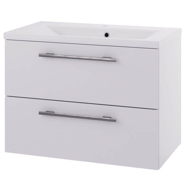 Linn Bad Ingrid D45cm Servantskap Hvit matt / 80cm / 2 skuffer Linn Bad Servantskap LB-0071400