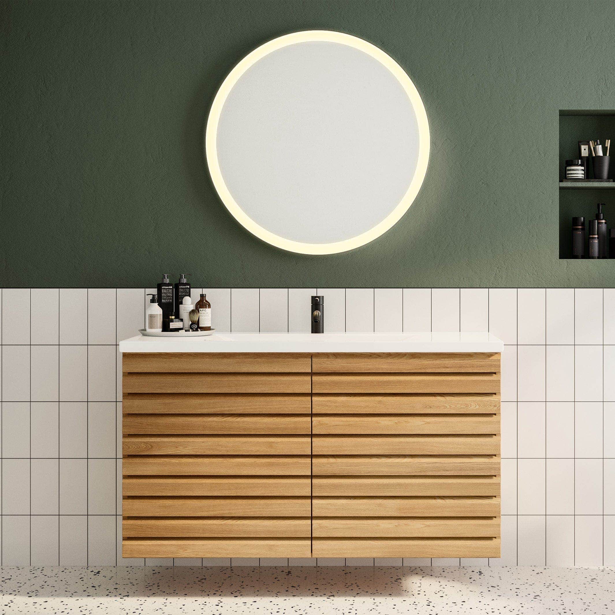 Linn Bad Selma Eikestav 2 Skuffer Heltre D45cm Servantskap Linn Bad Servantskap