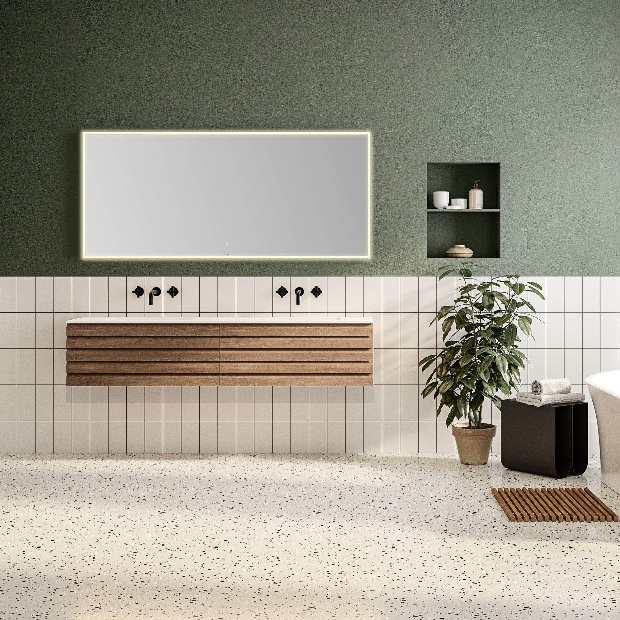 Linn Bad Selma Eikestav Heltre D45cm Servantskap Linn Bad Servantskap