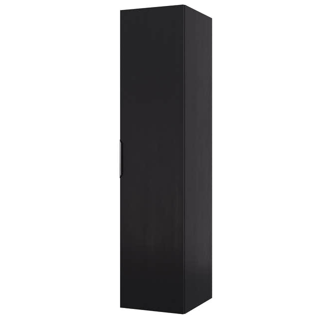 Linn Bad Selma Glatt Eikefiner Høyskap Svart eik / Høyre hengslet / Innredning A Linn Bad Høyskap bad LB-162604H