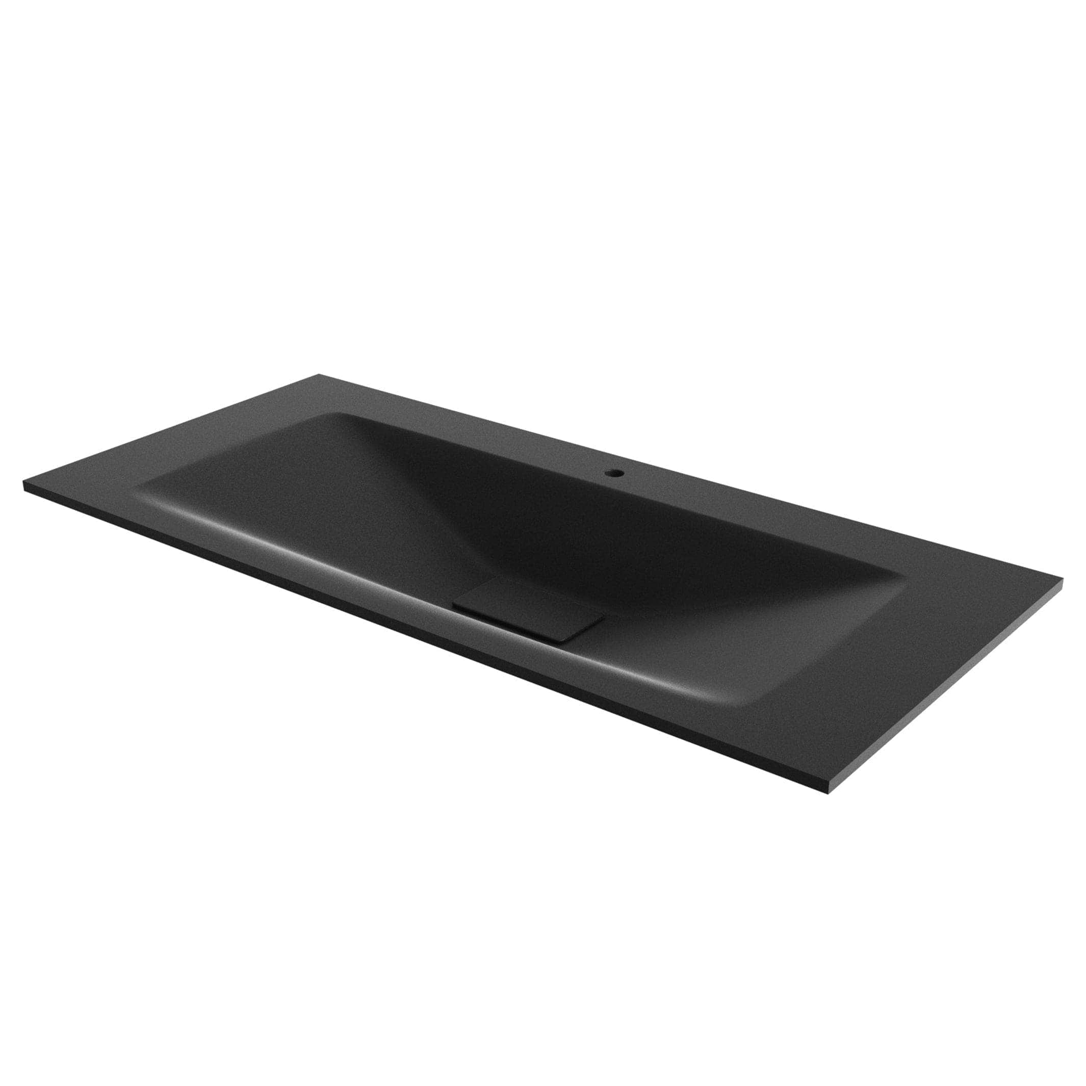 Linn Bad Vale Møbelservant Glass Svart matt / 100cm / Senter Linn Bad Møbelservant LB-3510SM