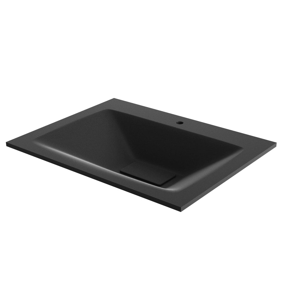 Linn Bad Vale Møbelservant Glass Svart matt / 60cm / Senter Linn Bad Møbelservant LB-3506SM