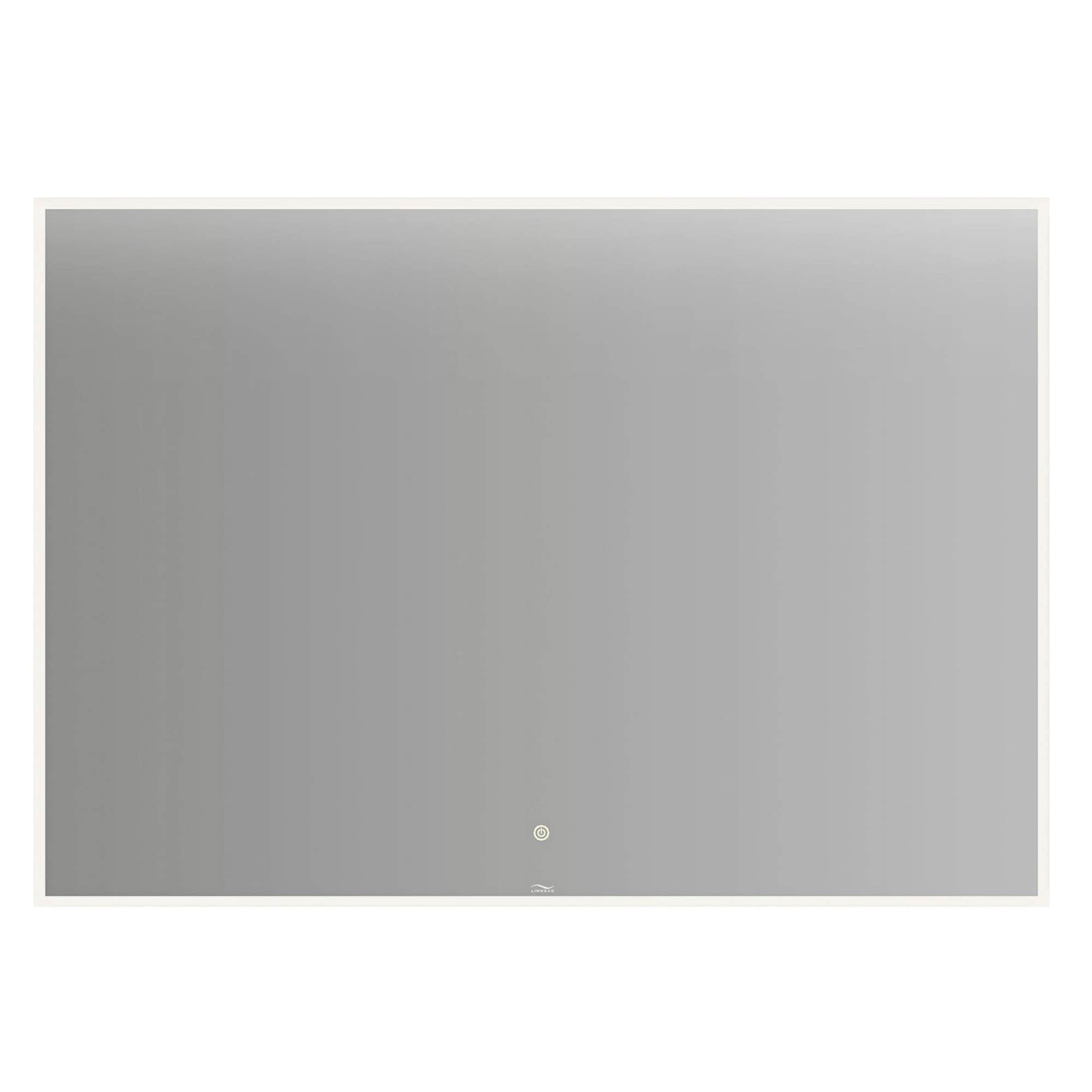 Linn Bad Vange Speil med lyramme og farget kant Hvit matt / 100cm Linn Bad Baderomsspeil LB-28110