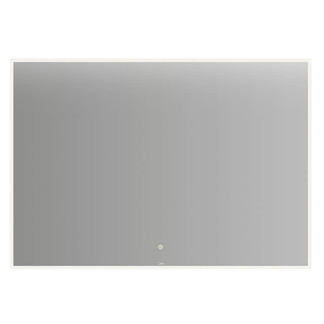 Linn Bad Vange Speil med lyramme og farget kant Hvit matt / 100cm Linn Bad Baderomsspeil LB-28110