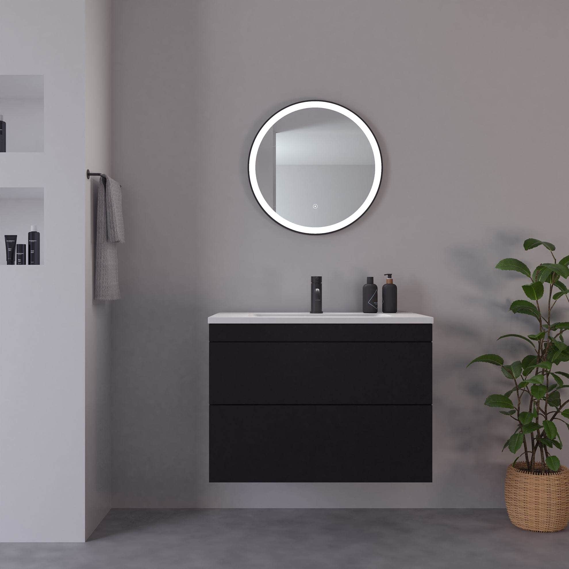 Loevschall Nyborg Rundt rammespeil med LED lys 60cm Loevschall Baderomsspeil KO-3443458708