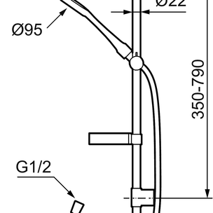 Mora Cera S5 dusjsett - Sparedusj 6 l/m