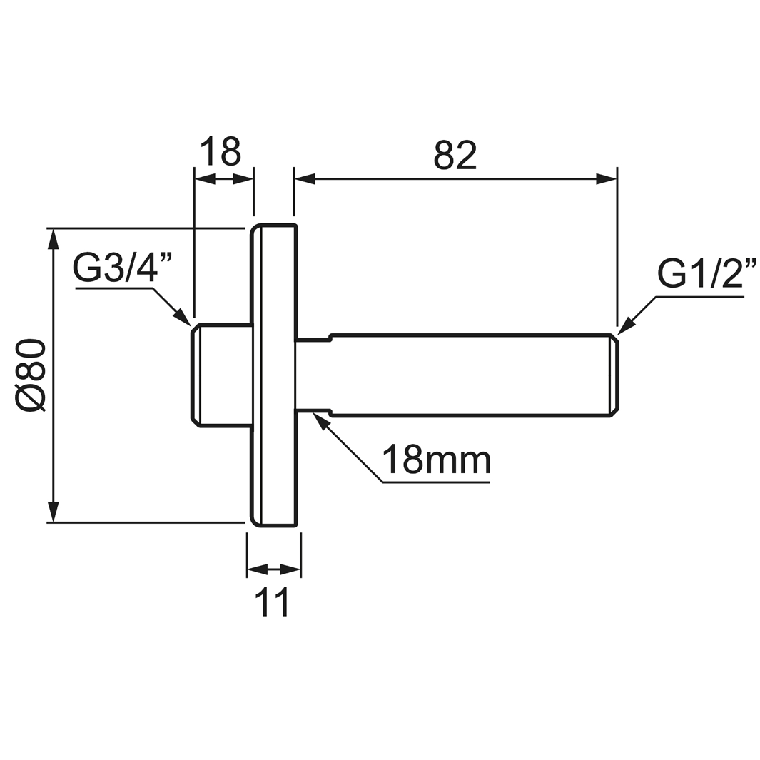 Mora Rettkupling inkl. Rosett Mora Tilbehør blandebatteri FM-4295057