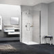 Novellini Young Slagdør 80-100cm - pris pr stk Krom / 80cm / Klart glass Novellini Dusjdør KO-600100080