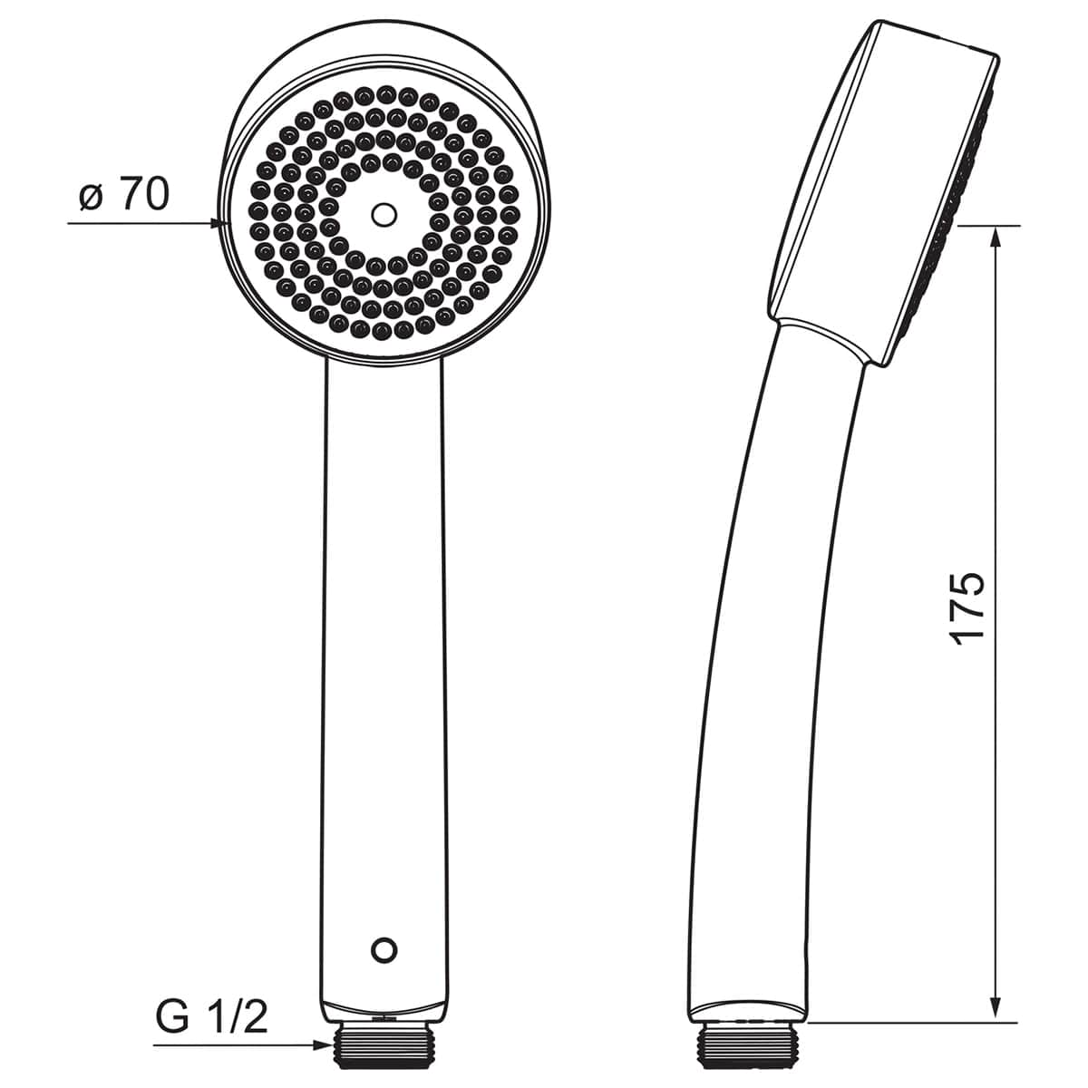 Oras Apollo Dusjhode 252022 Vannsparende - Ø70mm Oras Armatur Dusjhode
