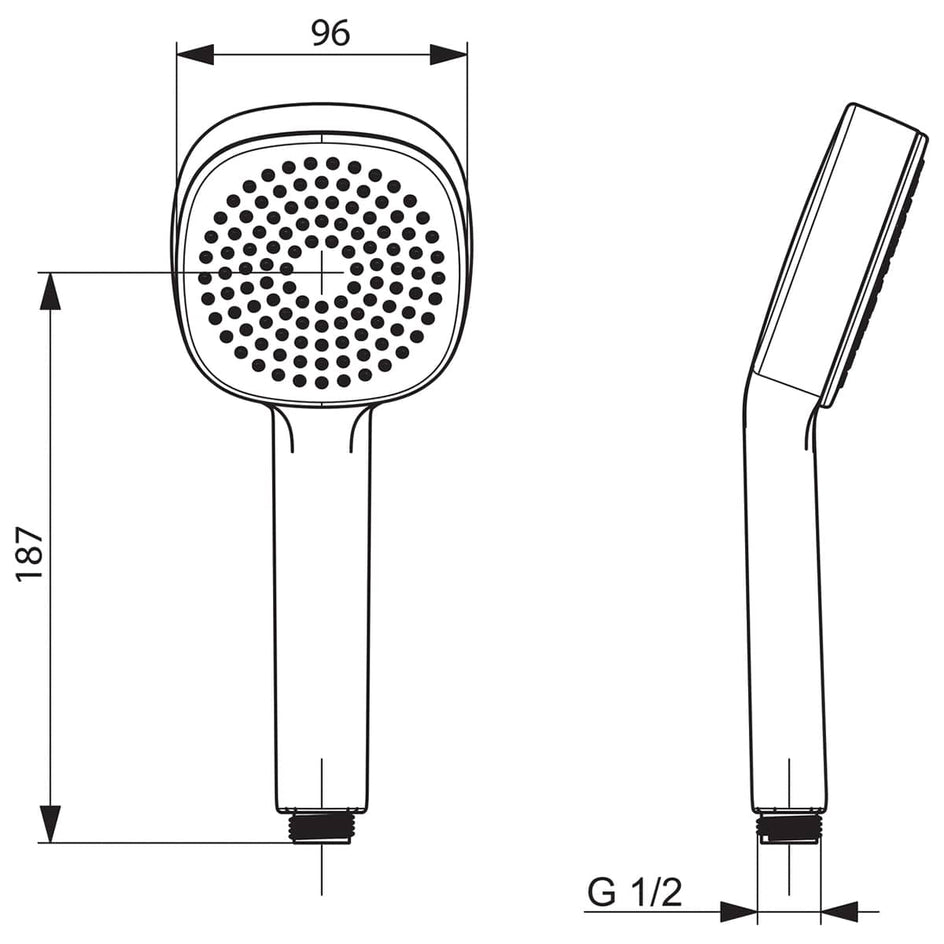 Oras Apollo Style 253021 Dusjhode Ø95mm - vannsparende Krom Oras Armatur Dusjhode OR-4205333
