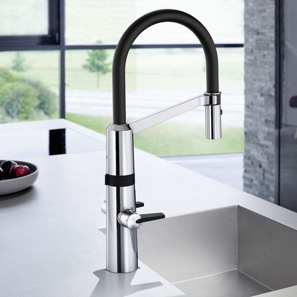 Oras Optima 2728F/2729F Hybrid Kjøkkenarmatur - 230V berøringsfri + hendler Oras Armatur Kjøkkenarmatur