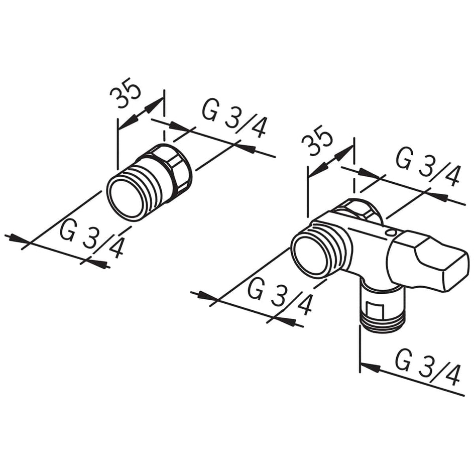 Oras Vaskemaskinskran 187 Oras Armatur Vaskemaskinkran OR-4203664