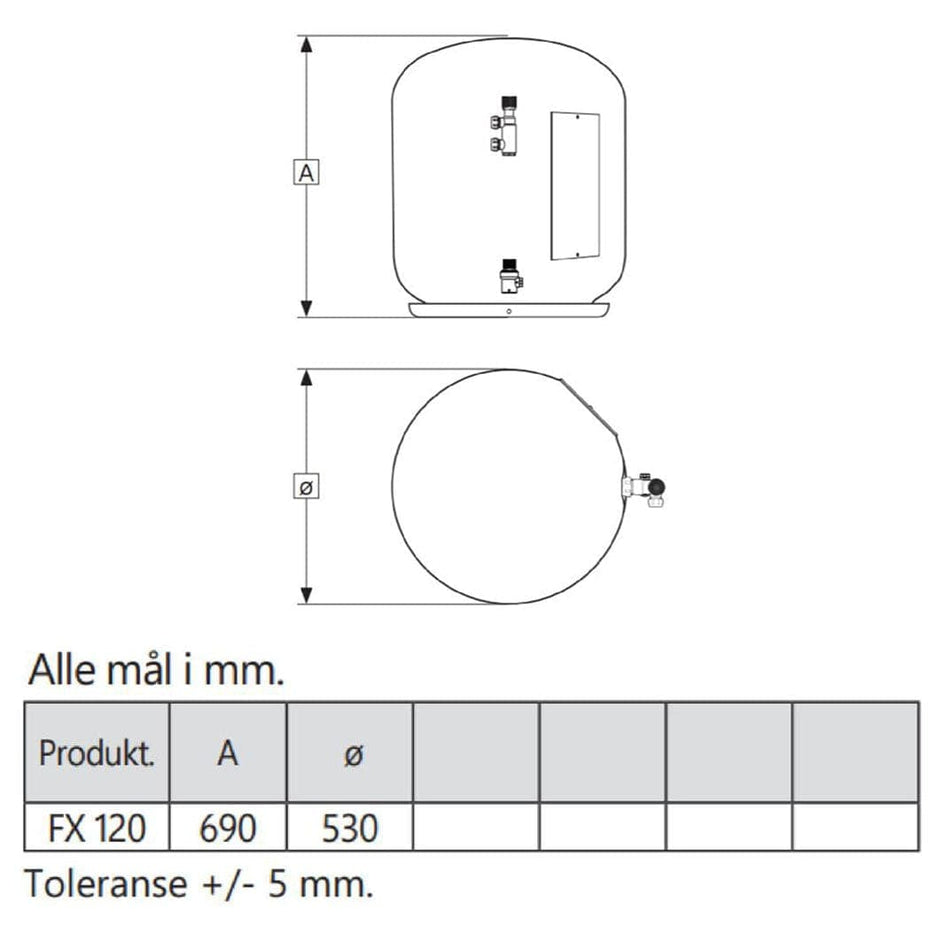 OSO Flexi Xpress Benkebereder 120 liter OSO Hotwater Benkebereder AH-8000157