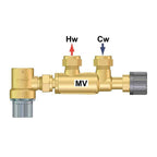 OSO Kombiventil for Toppmontasje blandeventil og sikkerhetsventil