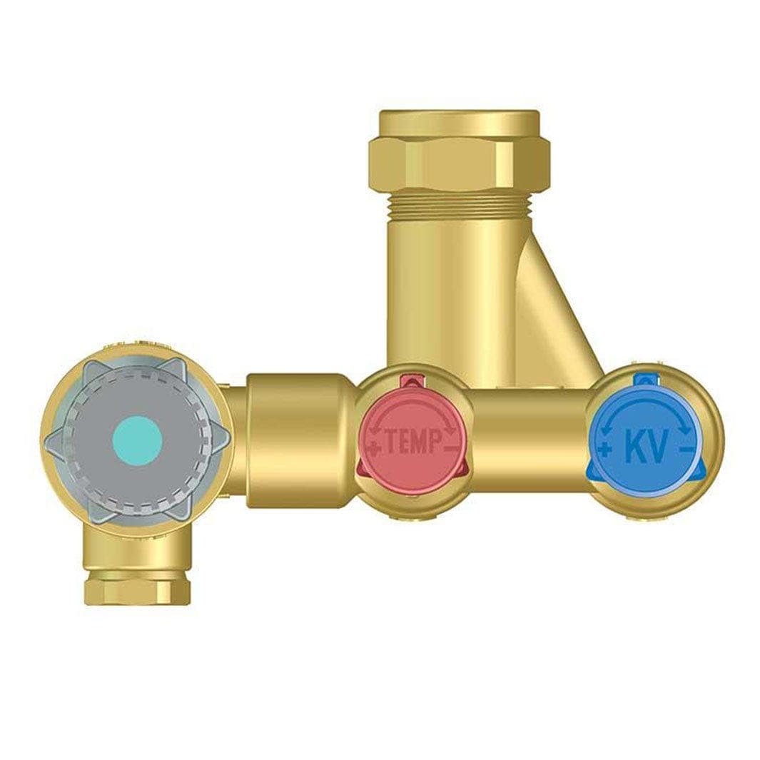 OSO Kombiventil for Undermontasje - UT2-15/SV2, 9 Bar, Anslutning Ø15 mm OSO Hotwater Reservedel varmtvannsbereder AH-8015747