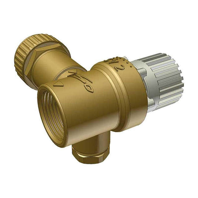 OSO Sikkerhetsventil SV-KT, 9 Bar, Med Avtapping, For Super S OSO Hotwater Reservedel varmtvannsbereder AH-8015748
