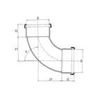 Pipelife Avløpsbend PP med Lang Radius