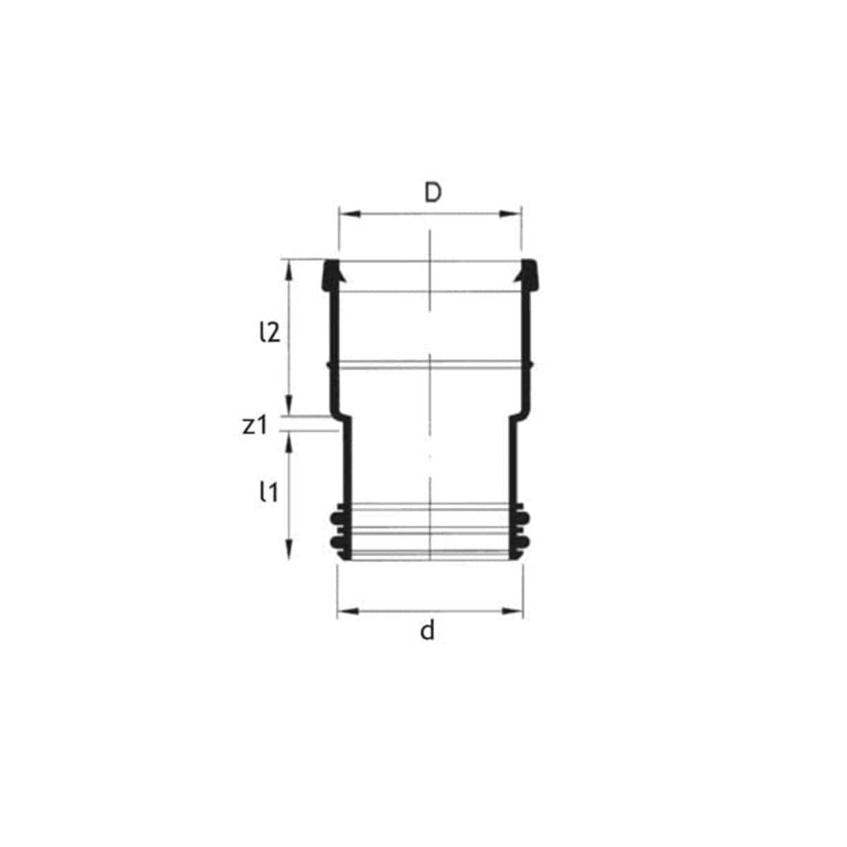 Pipelife Erstatningsmuffe PP Pipelife Muffe