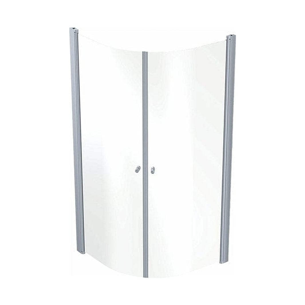 Porsgrund Showerama 10-4 Buet Dusjhjørne Matt aluminium / 90x90cm / Klart glass Porsgrund Dusjhjørne GE-6296735