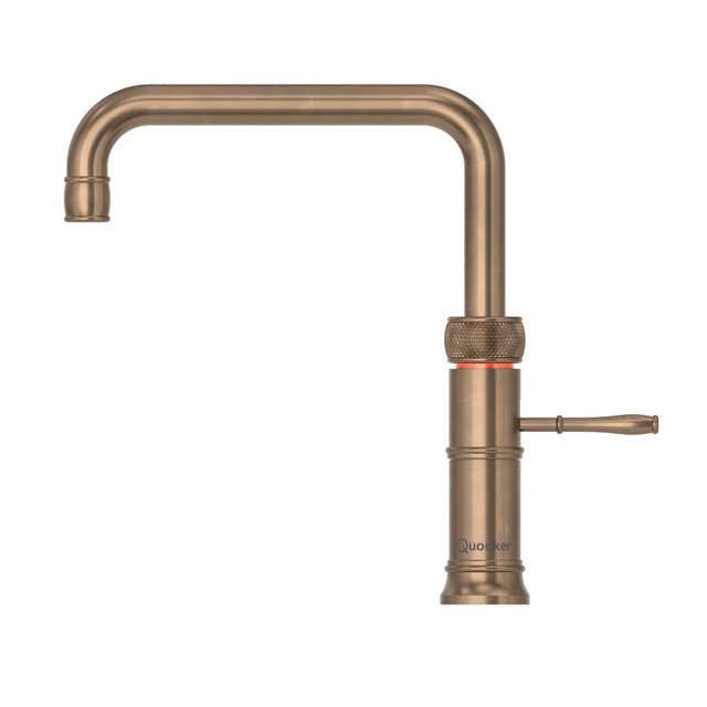 Quooker Classic Fusion Square alt-i-ett retro kjøkkenarmatur Aldret messing / PRO3 Quooker Kjøkkenarmatur BUN-Q211620702