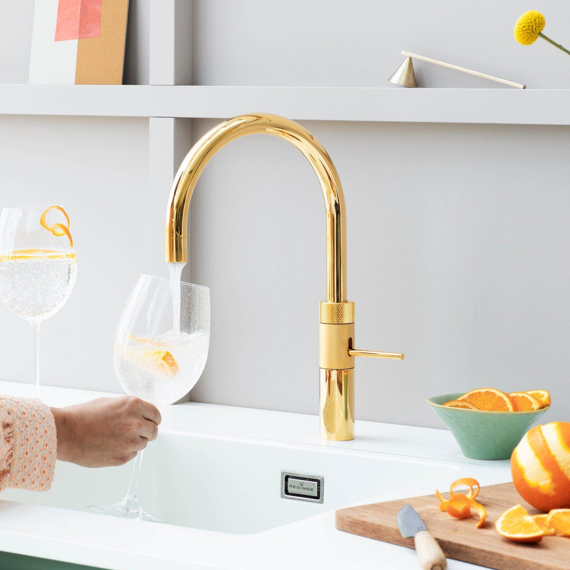 Quooker Fusion Round alt-i-ett design kjøkkenarmatur Quooker Kjøkkenarmatur