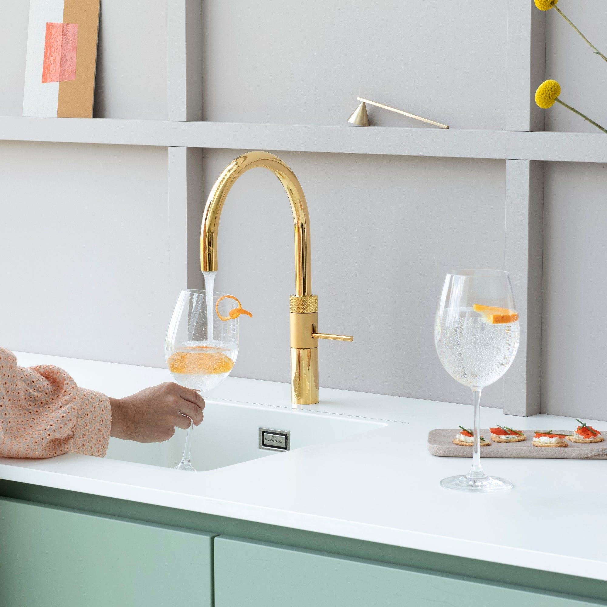 Quooker Fusion Round alt-i-ett design kjøkkenarmatur Quooker Kjøkkenarmatur