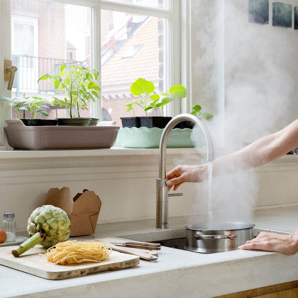 Quooker Fusion Round alt-i-ett design kjøkkenarmatur Quooker Kjøkkenarmatur