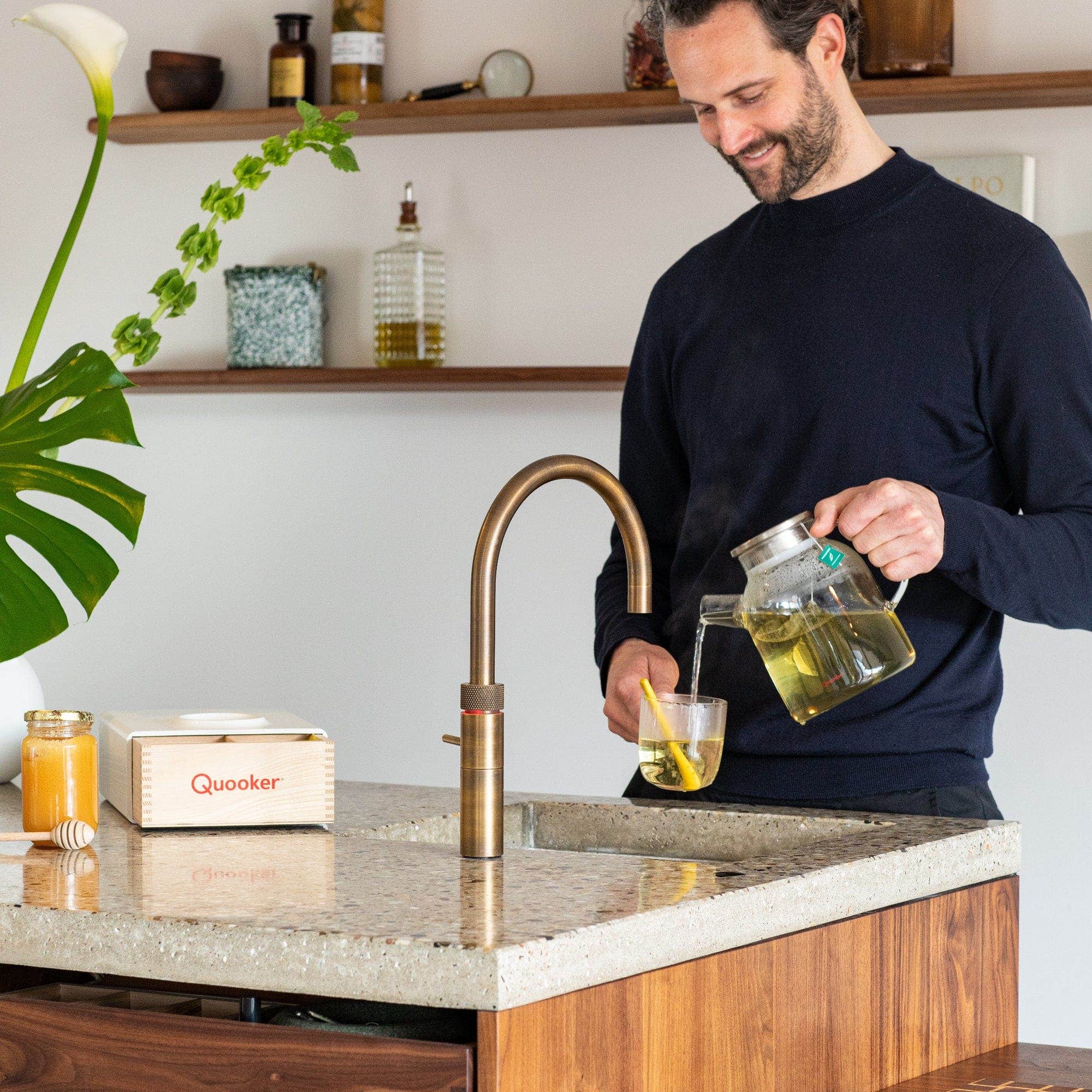 Quooker Fusion Round alt-i-ett design kjøkkenarmatur Quooker Kjøkkenarmatur