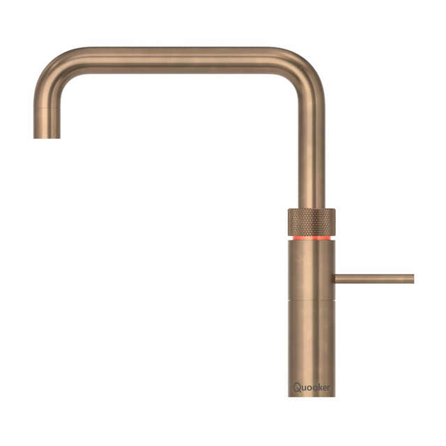 Quooker Fusion Square alt-i-ett design kjøkkenarmatur Aldret messing / PRO3 Quooker Kjøkkenarmatur BUN-Q210840502