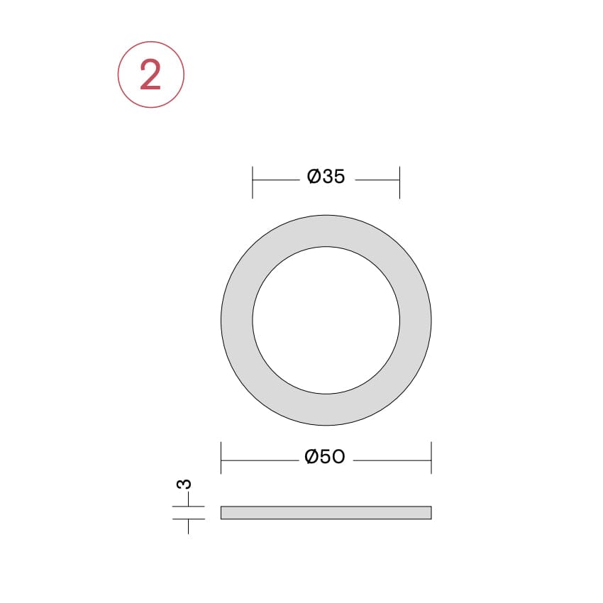 Quooker Rosett for Fusion og Nordic kran Quooker Tilbehør blandebatteri