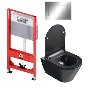 Sanipro Aquaform Toalettpakke veggskål, soft-close sete og TECE sisterne
