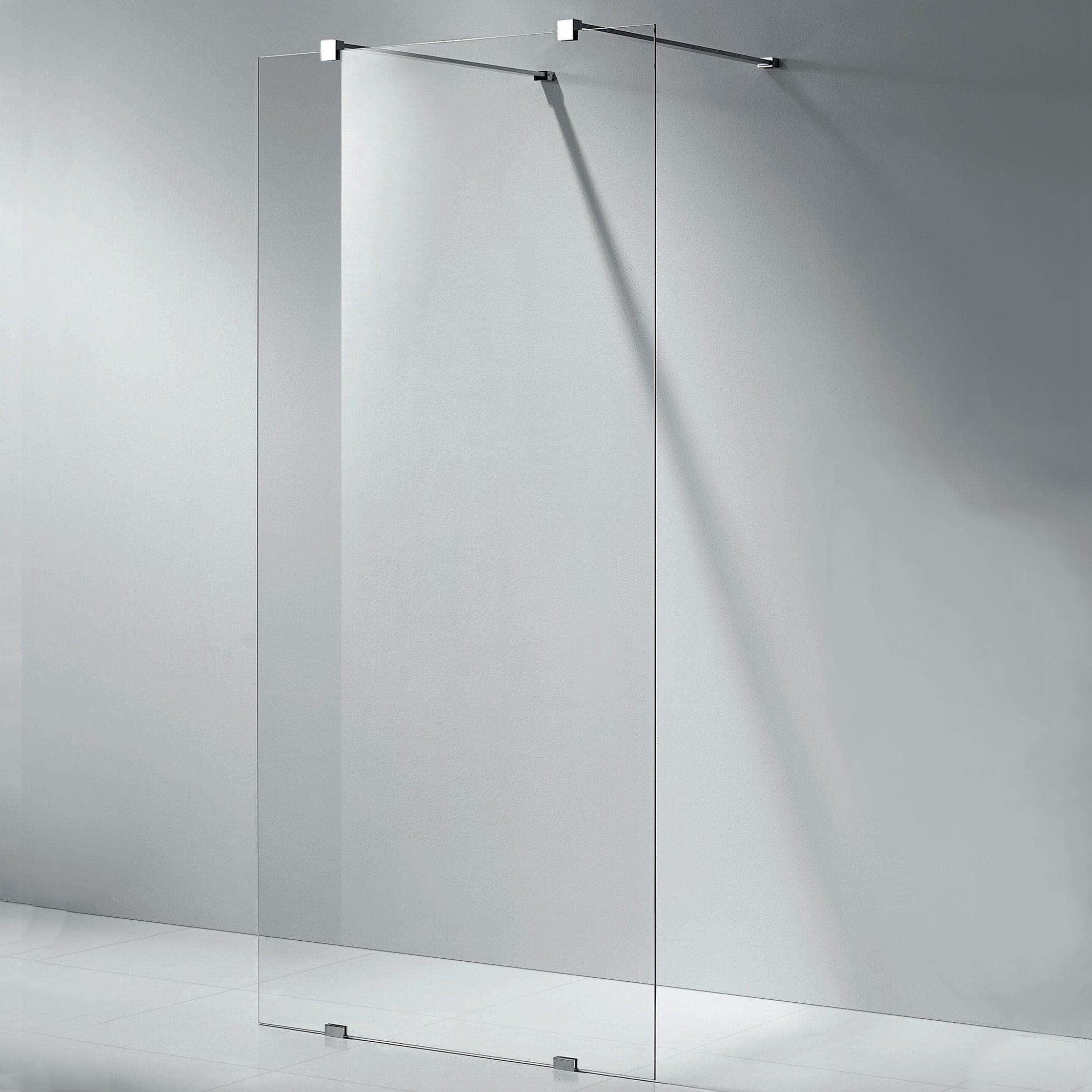 Sanipro ART Dusjvegg Krom / 120cm / Klart glass Sanipro Dusjvegg SA-10021