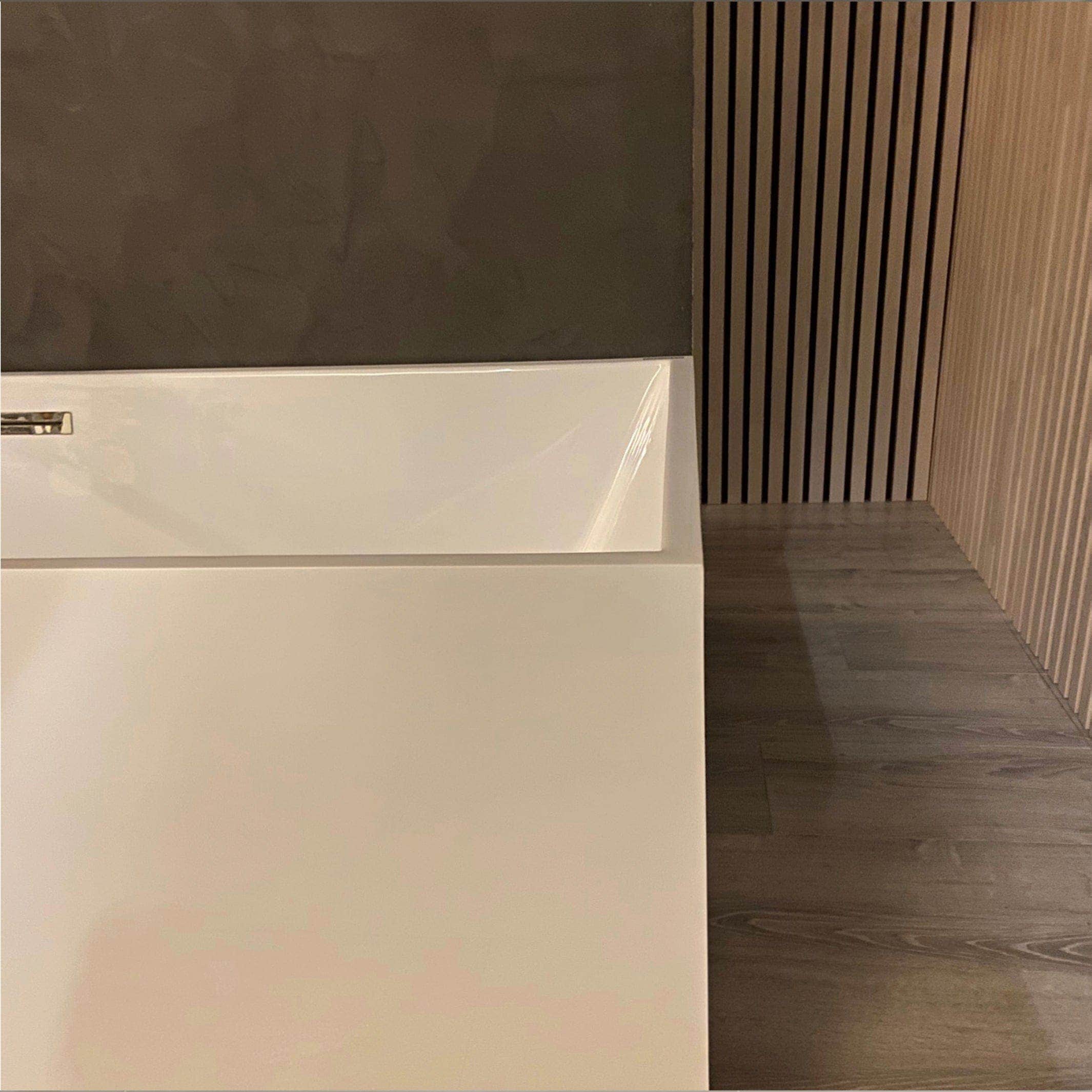 Sanipro Badekar BALI Rektangulært Back-to-wall 180 Hvit / 180cm Sanipro Frittstående badekar SA-10013