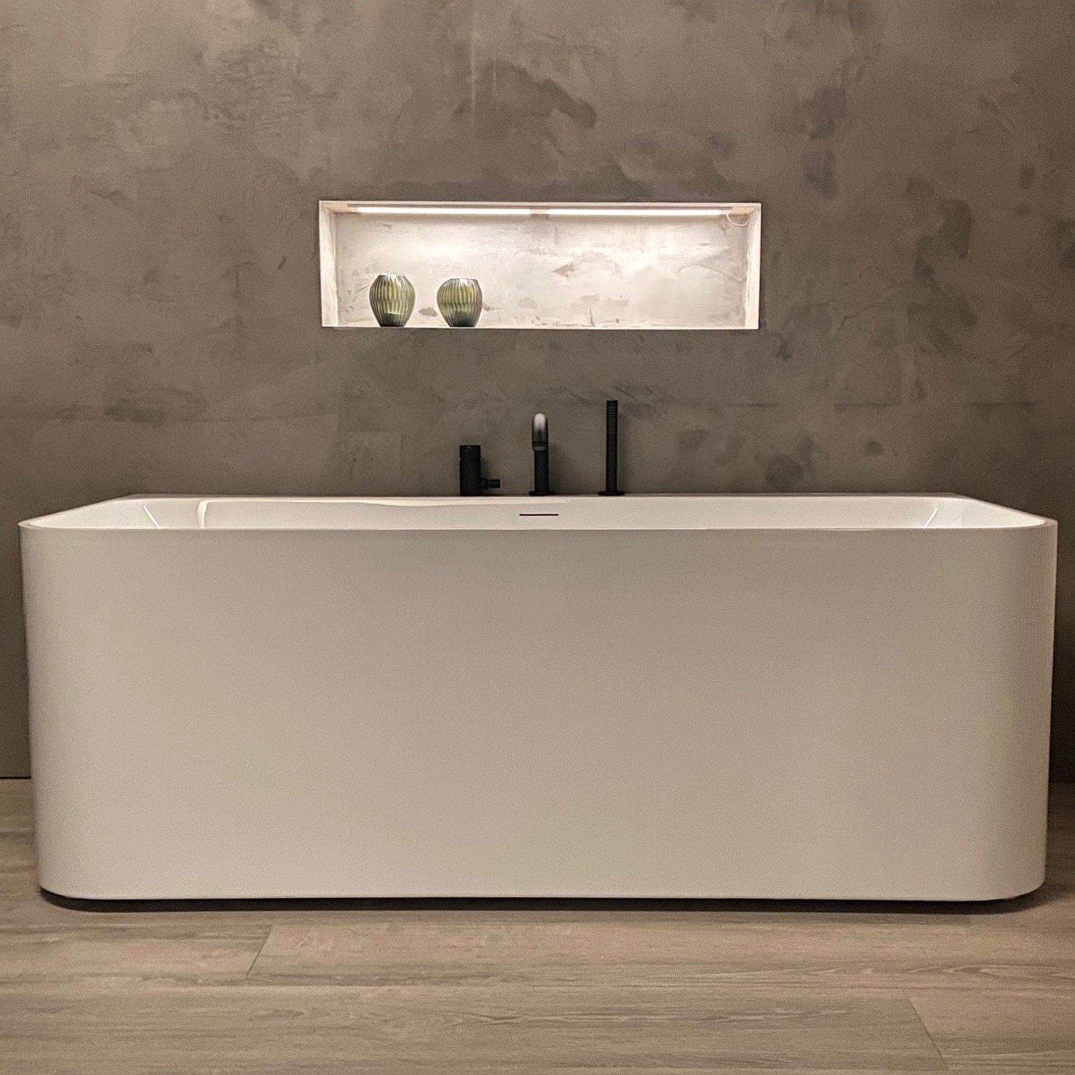 Sanipro Badekar Sense Back-to-wall 170 Hvit / 170cm Sanipro Frittstående badekar SA-10099