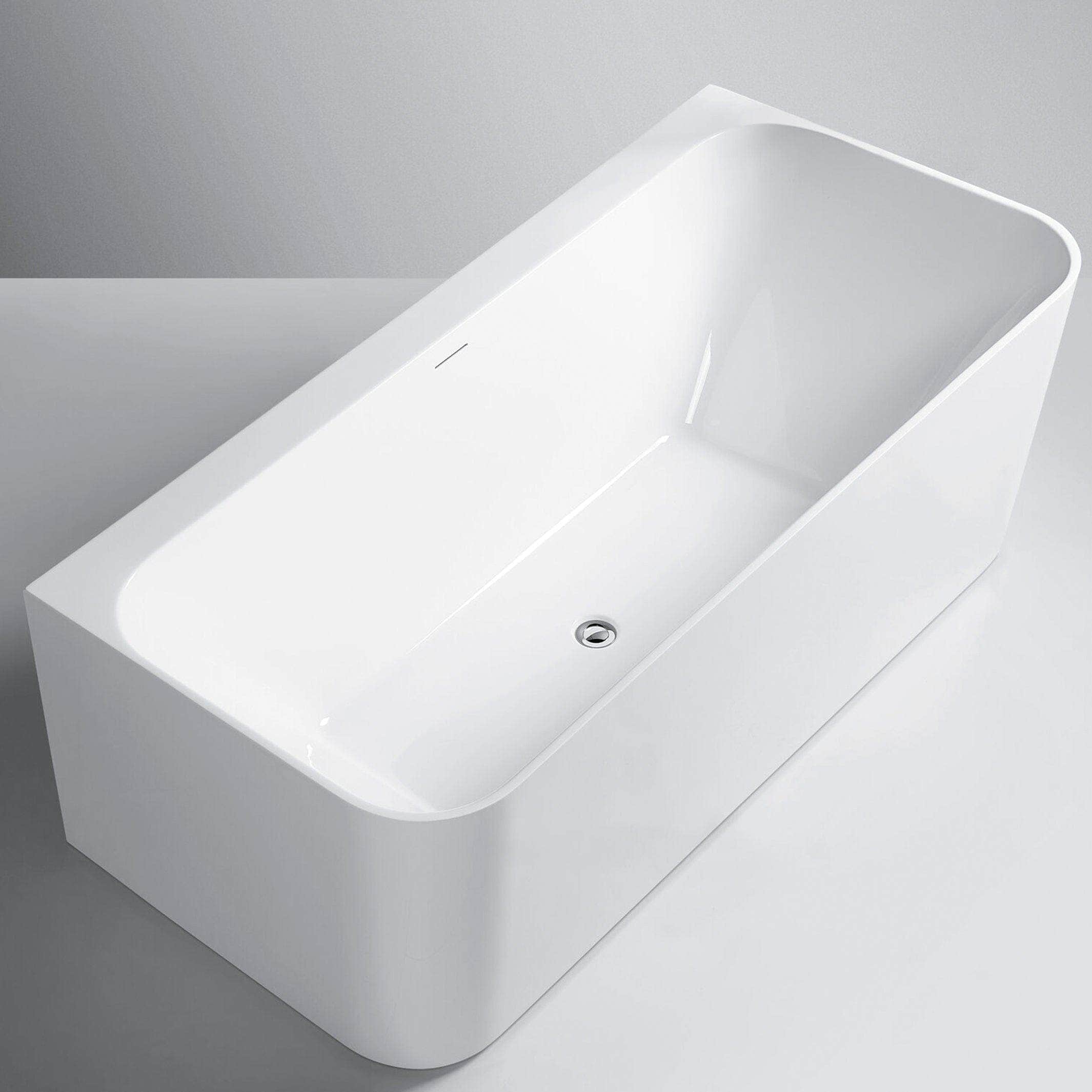 Sanipro Badekar Sense Back-to-wall 170 Hvit / 170cm Sanipro Frittstående badekar SA-10099