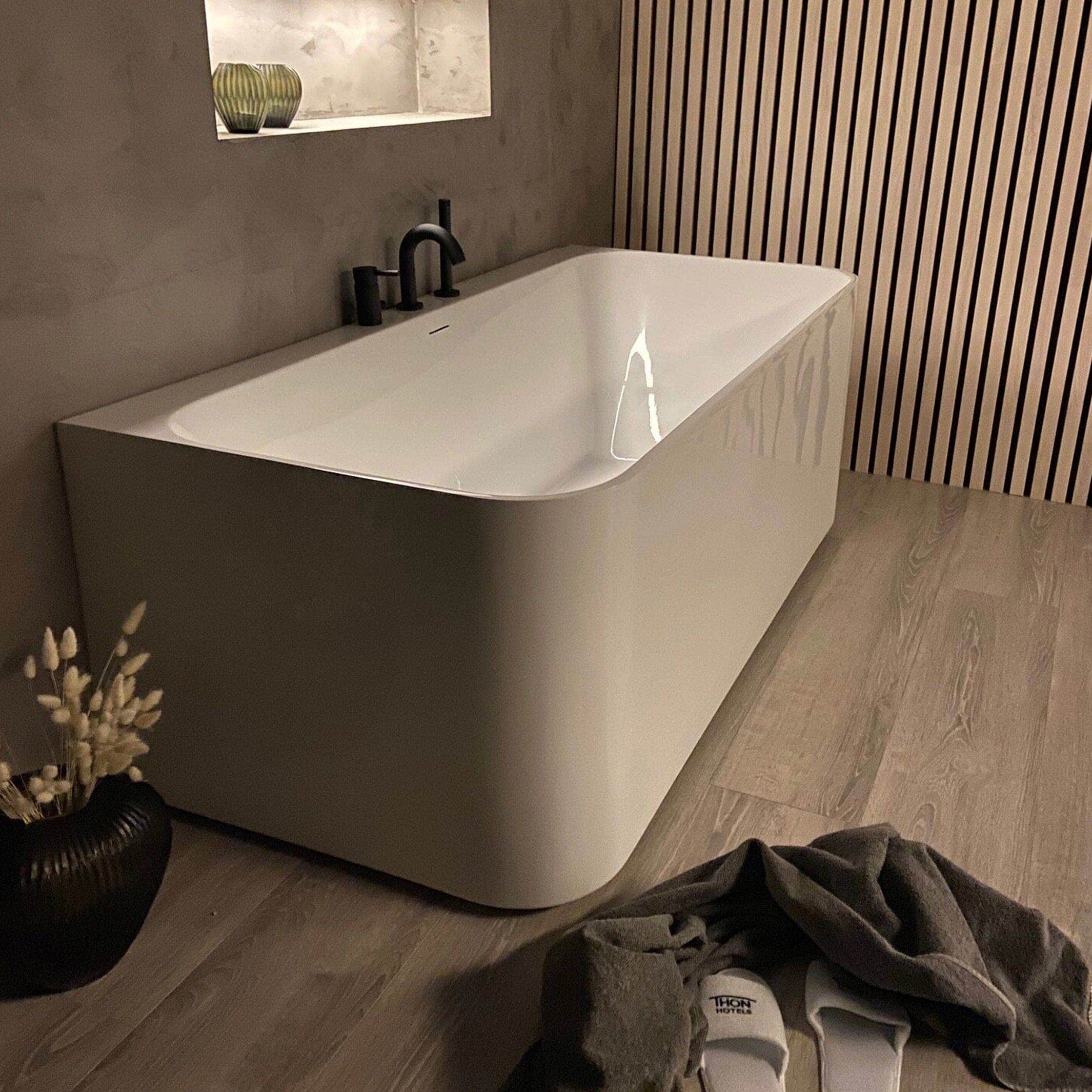 Sanipro Badekar Sense Back-to-wall 170 Hvit / 170cm Sanipro Frittstående badekar SA-10099