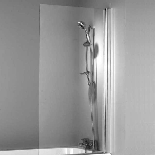 Sanipro Badekarvegg SAFE Collection 75 - laminert Krom / 75cm / Laminert glass Sanipro Badekarvegg SA-10098